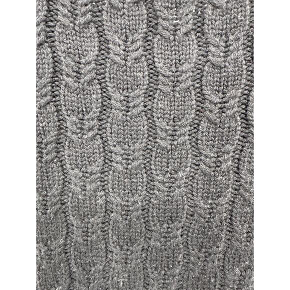 A.P.C. Black Merino Wool Cable Knit Crew Neck Sweater Size Medium - Picture 6 of 7